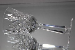 Four (4) Waterford Crystal DROGHEDA Pattern 10 ounce Water Goblets 7 5/8” in box