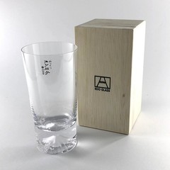 Edo Glass Tumbler | Cooling «Cherry Blossoms Dancing Around Mount Fuji» Japan
