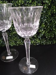 AJKA Crystal Katya Set of Goblets, Water and Wine Glass. Made in Hungry