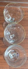 Set of 3 Lenox Unity Gold Trim Crystal 7.5” Wine Glasses w/ Twisted Stem