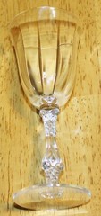 Cambridge Glass ~ 6-1/2″ OPTIC CLEAR CLARET STEM #3121 – (1931-1958)