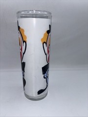 Vintage Libbey Happy Sad Clown Tom Collins glass