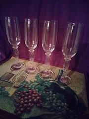 4 Vintage Mikasa Alessandra 9 1/2″ Champagne flutes Glasses Excellent Condition