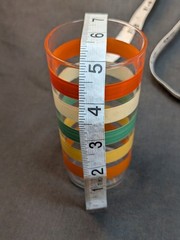 MCM Anchor Hocking Fiesta Bands Tumbler 11 oz Original 1960’s