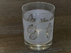 Set of 4 Vintage Libby Arby’s Rocks Glasses Gold Trim