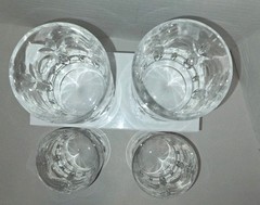 Nachtmann Crystal Bamberg Glasses Old Fashioned Bar ware Glass Retired 4 Pieces