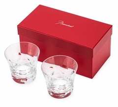 NIB FLAWLESS Exquisite BACCARAT Crystal BELUGA 2 TUMBLER DBL OLD FASHION GLASSES
