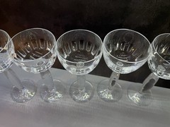 Gorgeous Coliseum by ATLANTIS Crystal Wine Toast Glasses/Goblets Rare 7 3/4” Gal