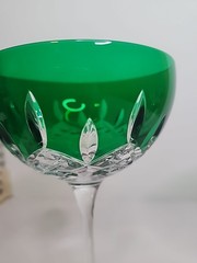 NEW Waterford Crystal (Set 2) Lismore Pops EMERALD Cocktail MARTINI Glasses NIB
