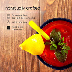 Cobalt Blue 20 Oz Iced Tea Glasses – Set of 6, Eco-Friendly, Lead-Free