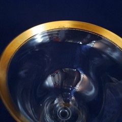 Hawkes Gold Bands Water Goblet With Gold Trim Elegant Vintage Glassware