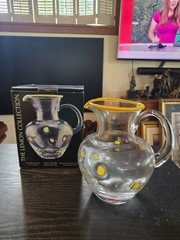 Artland Lemon Collection Hand Blown Large Pitcher 80 Oz. Lemonade