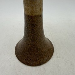 Set Of 3 Studio Art Pottery Wine Goblets Glasses Ceramic Brown Beige