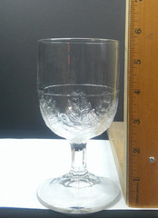 New Pressed Leaf aka NPL, McKee & Brothers, EAPG, Goblet, Goblet, c 1868, VgCd