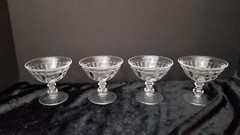 Sorbet Goblets, set of 4 , Glass. Vintage. 4 inches tall.