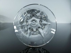 Saint Louis Crystal Glass Wine Size Blown Model Cerdanya Signed 5 1/8in