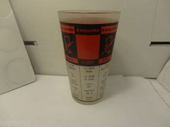 Mix Drink Guide Glass Frosted Tumbler 1-12 Oz Scale w/1 Oz Inc Federal(Used/EUC)