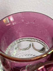 Set of 8 Indiana Glass KINGS CROWN Ruby Red Medium Wine or Cordial Goblet 5.5′