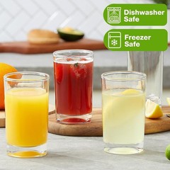 Durable 6-Piece Set of 5.5 oz Clear Juice Glasses – Stylish & Practical