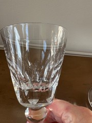 4 St Saint Louis Crystal JERSEY CUT 6 1/8″ Jersey Water/Wine Goblet/Glass