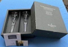 2 Waterford Crystal Millenium Collection Prosperity Toasting Flutes Mint in Box