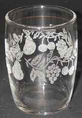 Bartlett-Collins RAISED GRAPEVINE DECORATION No 806 Clear Gold Juice Tumbler