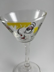 Vtg MCM Gay Fad Tipsy Martini Glasses Qty 4 1950s