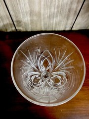 6 GORHAM ROSEWOOD, Cut Lead Crystal Wine Glasses New In Original Box, 8”T, 6oz.