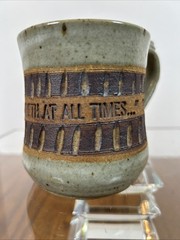 Cup – Mug Down To Earth Pottery “A Friend Loveth At All Times” Prov. 17:17 EUC