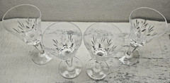 Set of 4 Mikasa Cambridge Cordials Glasses Crystal Stemware 4 3/4″t x 2 1/8″dia.