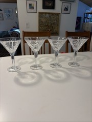 Godinger Palm Tree South Beach Martini Glasses Set Of 4