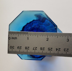 Independence Glass Octagonal Cobalt Blue Water Goblet 5.75″ Tall 8oz