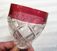 CHRISTOPHER STUART Crystal REGENCY Ruby Red Goblet 6 1/2″