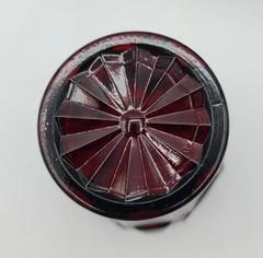 Vintage Ruby Red Tumbler Glasses Wheaton Bullseye 5” Set Of 2