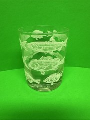 Georges Briard Signed Mid-Century Marine Life Fish Old Fashioned Glass 12 oz