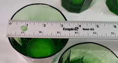 Seneca Green Paneled Optic Old Fashioned Rocks Glasses Set of 6 HTF