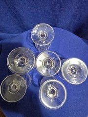 ANTIQUE RARE 1860S EAPG 6PC CORDIALS PURPLE TINT MCKEE,US GLASS