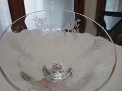 5 Tiffin Franciscan PERSIAN PHEASANT Champagne Sherbet Glasses Etched Birds