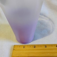 Vintage West Virginia Blendo Lavender Purple Orchid Flat Tumbler Drinking Glass