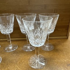 Set of 6 Waterford Crystal Lismore Cut Claret Wine Sherry Glass 4 oz 5-5/8″ Tall