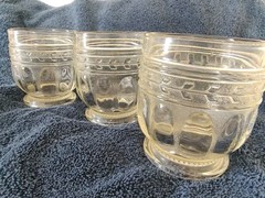 Vintage Etched Bar Ware Glass Tumblers – Set of 4