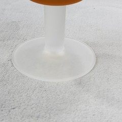 Set of 2 MCM Frosted Amber Gradient Colored Footed 5 3/8″ Tall Glasses