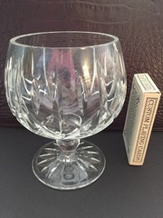 BRIERLY Crystal Brandy Glass Snifter Westminster Pattern? Large 20 Ounces Signed