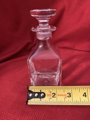 Links Of Scotland Celtic Handcut Glass Commemorative Mini Decanter & Stopper EUC