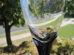 HTF MIKASA ALEXANDRA BLACK~STEMWARE~WINE GLASS~GOBLET~8″~EXC COND