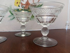 Viking Mt. Vernon 4” Clear Champagne/Sherbet Glasses Set of 3