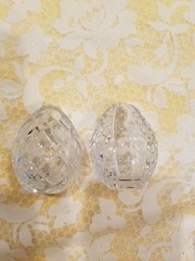 Authentic Crystal Eggs Collection Mouth Blown Hand Crafted -NEW