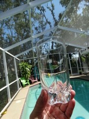 Orrefors Scandinavian Crystal EXCESS 16oz Flat Tumbler Indented (X) Base EUC