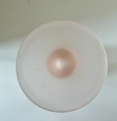 Vintage Indiana Glass Frosted Pink Parfait Glass MCM Soda Fountain