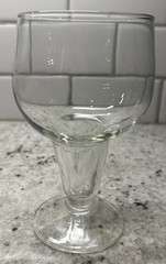 4 Vintage Hollow Stem Beer Glasses- 6.5”H, 3.5” Rim